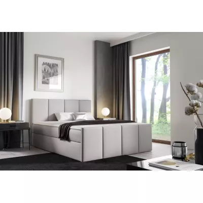 Bett mit Matratze und Lattenrost LOLA – 180 x 220 cm, beige 1 + GRATIS Matratzenauflage