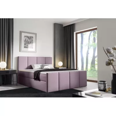 Bett mit Matratze und Lattenrost LOLA – 160 x 220 cm, lila 2 + GRATIS Matratzenauflage