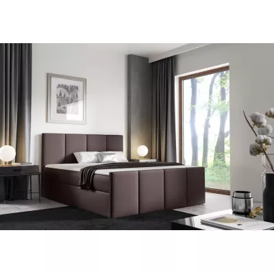 Bett mit Matratze und Lattenrost LOLA – 160 x 220 cm, braun + GRATIS Matratzenauflage