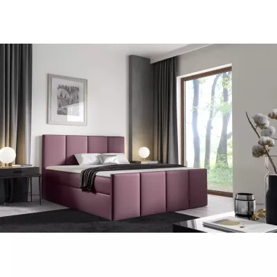 Bett mit Matratze und Lattenrost LOLA – 160 x 220 cm, lila 1 + GRATIS Matratzenauflage