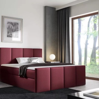 Bett mit Matratze und Lattenrost LOLA - 160x220, rot 1 + Topper GRATIS