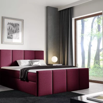 Bett mit Matratze und Lattenrost LOLA - 140x220, rot 2 + Topper GRATIS