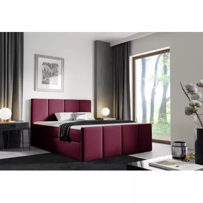 Bett mit Matratze und Lattenrost LOLA - 140x220, rot 2 + Topper GRATIS