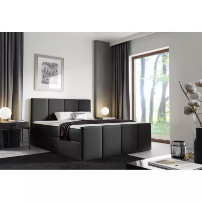 Bett mit Matratze und Lattenrost LOLA – 140 x 220 cm, schwarz + GRATIS Matratzenauflage