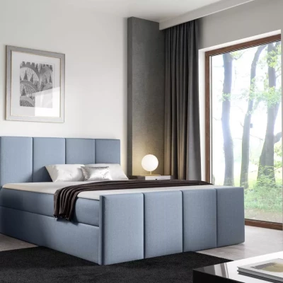 Bett mit Matratze und Lattenrost LOLA – 140 x 220 cm, hellblau + GRATIS Matratzenauflage
