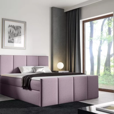 Bett mit Matratze und Lattenrost LOLA – 120 x 220 cm, lila 2 + GRATIS Matratzenauflage