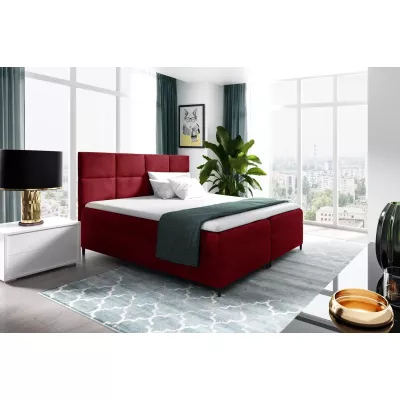 Boxspringbett mit Stauraum BRIGITA – 120 x 220 cm, rot + GRATIS Matratzenauflage