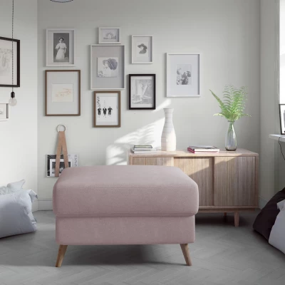 Gepolsterter Hocker SASHA – hellrosa