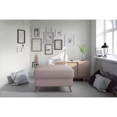 Gepolsterter Hocker SASHA – hellrosa