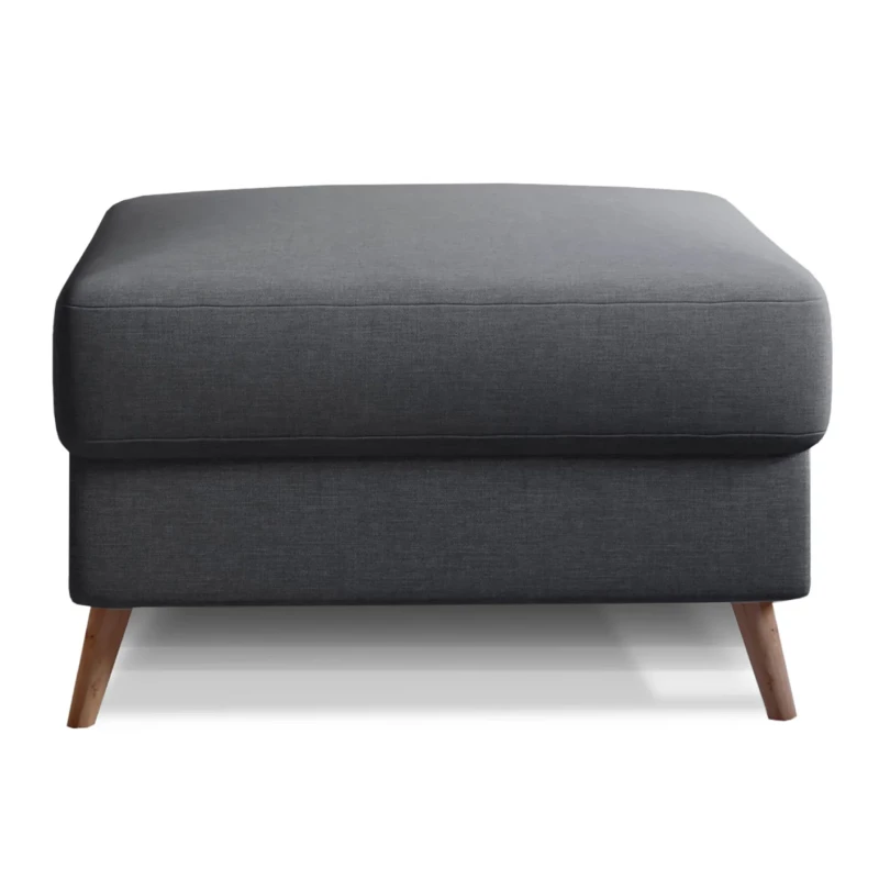 Gepolsterter Hocker SASHA – grau