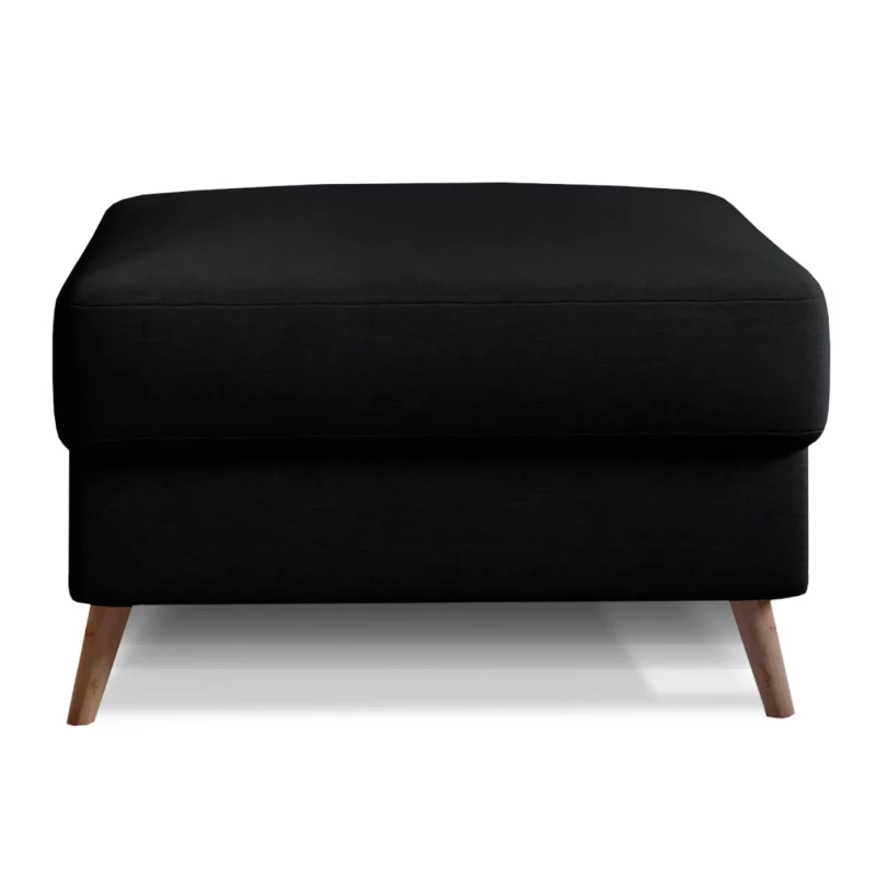 Gepolsterter Hocker SASHA – schwarz