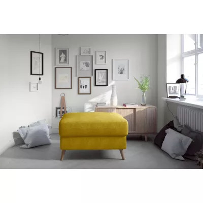 Gepolsterter Hocker SASHA – gelb