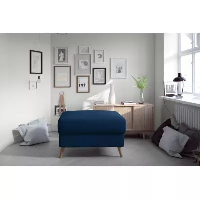 Gepolsterter Hocker SASHA – marineblau