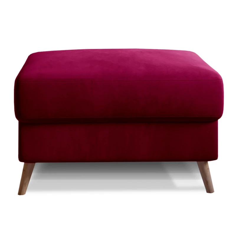 Gepolsterter Hocker SASHA – bordeauxrot