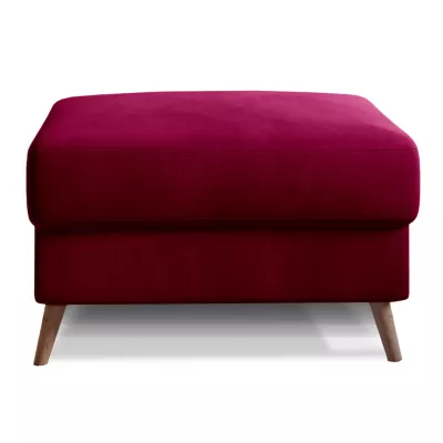 Gepolsterter Hocker SASHA – bordeauxrot