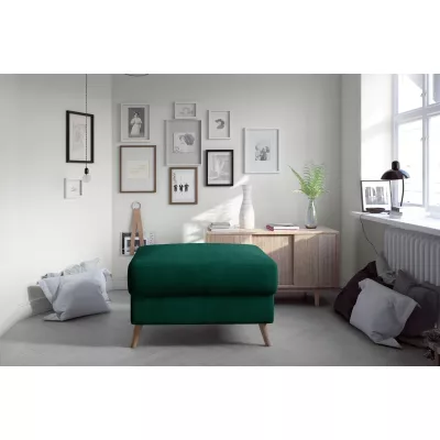 Gepolsterter Hocker SASHA – grün