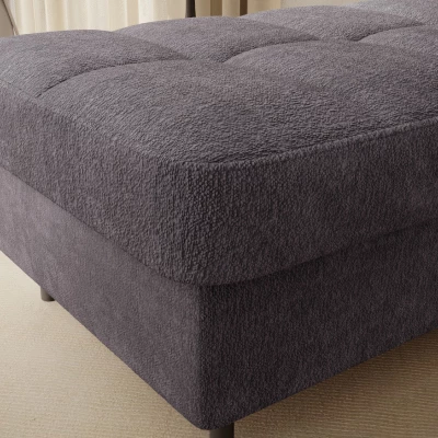 Hocker mit Stauraum ZULEYKA - dunkelgrau