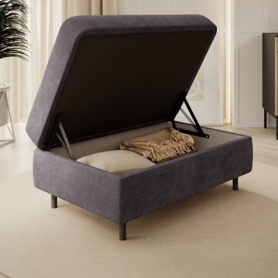Hocker mit Stauraum ZULEYKA - dunkelgrau