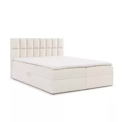 Doppelbett mit Polsterung 200x220 ALIBINA - creme + Matratzenauflage