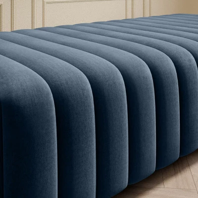 MELISENDE Wohnzimmerhocker - blau