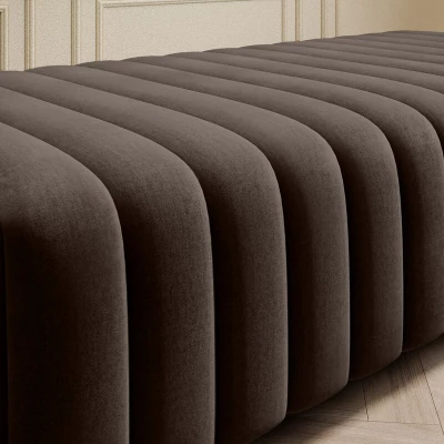 MELISENDE Wohnzimmerhocker - dunkelbraun