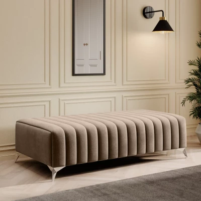 MELISENDE Wohnzimmerhocker - beige