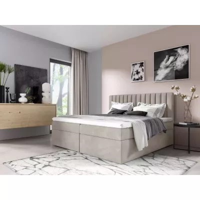 Doppelbett 200x220 IANA - beige + GRATIS Matratzenauflage