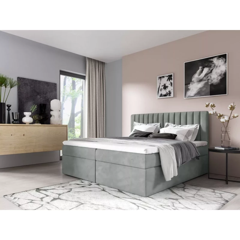 Doppelbett 200x220 IANA - grau + GRATIS Matratzenauflage