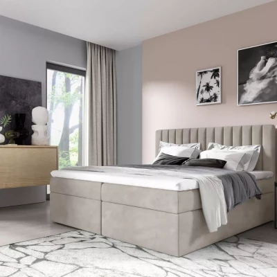 Doppelbett 180x220 IANA - Beige + GRATIS Matratzenauflage
