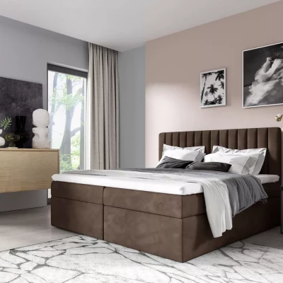 Doppelbett 180x220 IANA - braun + GRATIS Matratzenauflage
