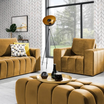 Designerhocker ILANIS – Senfgelb