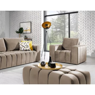 Designerhocker ILANIS – hellbraun
