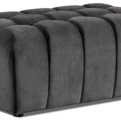 Designerhocker ILANIS – graues Öko-Leder