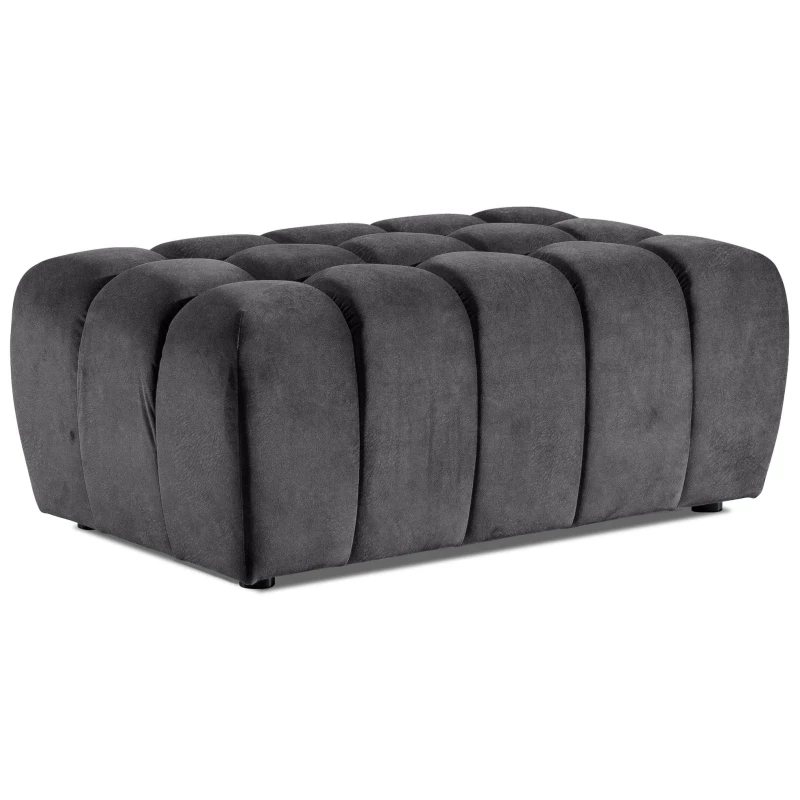 Designerhocker ILANIS – graues Öko-Leder