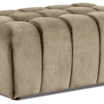 Designerhocker ILANIS – beiges Öko-Leder
