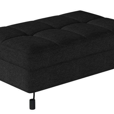 Stilvoller Hocker AZARI - schwarz 2