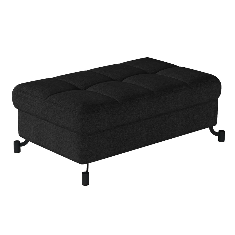 Stilvoller Hocker AZARI - schwarz 2