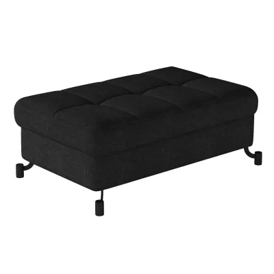 Stilvoller Hocker AZARI - schwarz 2