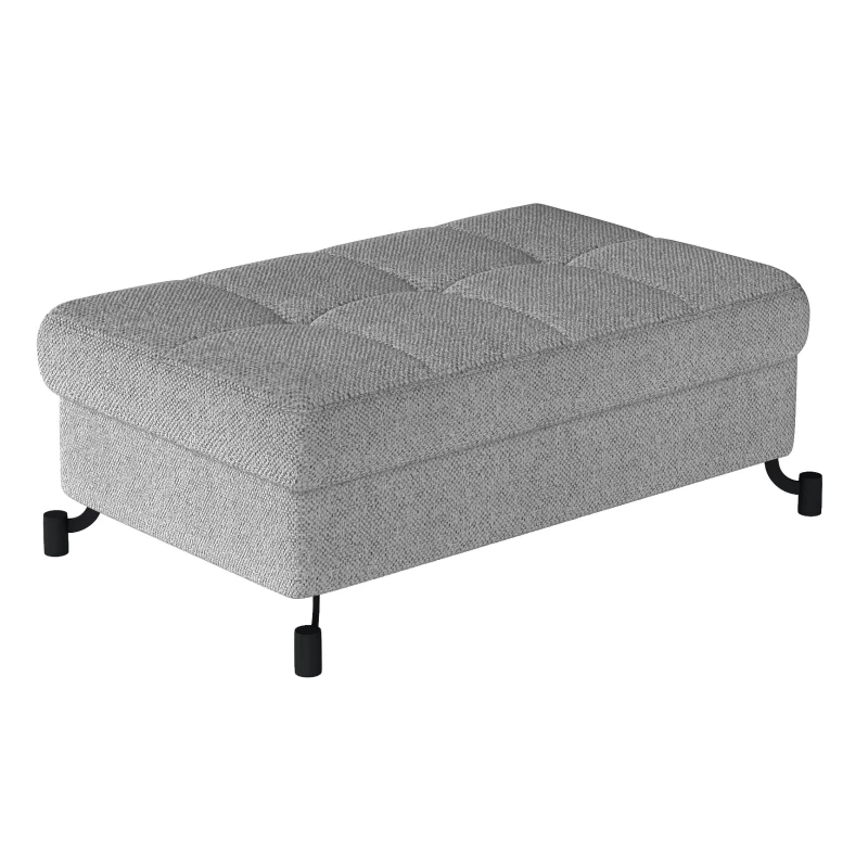 Stilvoller AZARI-Hocker – hellgrau 3