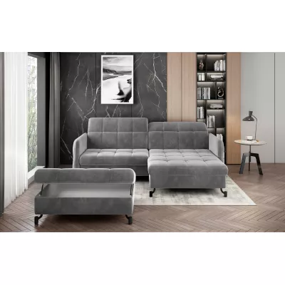 Stilvoller AZARI-Hocker – hellgrau 3