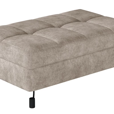 Stilvoller AZARI-Hocker – beiges Öko-Leder