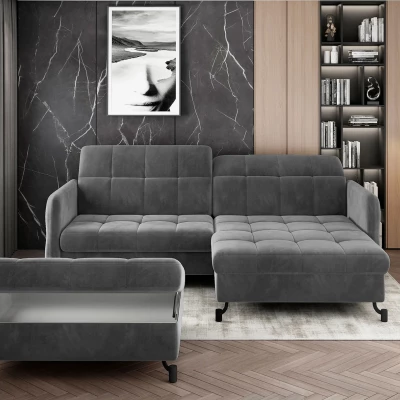 Stilvoller AZARI-Hocker – Graphit
