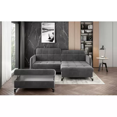 Stilvoller AZARI-Hocker – Graphit