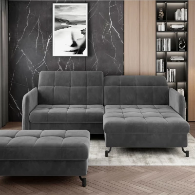 Stilvoller AZARI-Hocker – Graphit