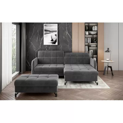 Stilvoller AZARI-Hocker – Graphit