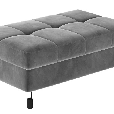 Stilvoller AZARI-Hocker – hellgrau 2