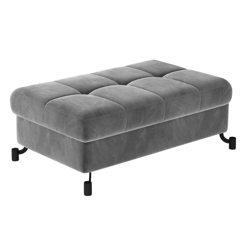 Stilvoller AZARI-Hocker – hellgrau 2