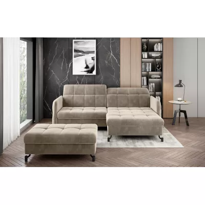Stylischer AZARI Hocker – hellbeige