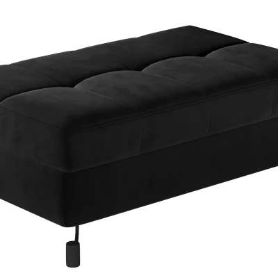 Stilvoller Hocker AZARI - schwarz 1