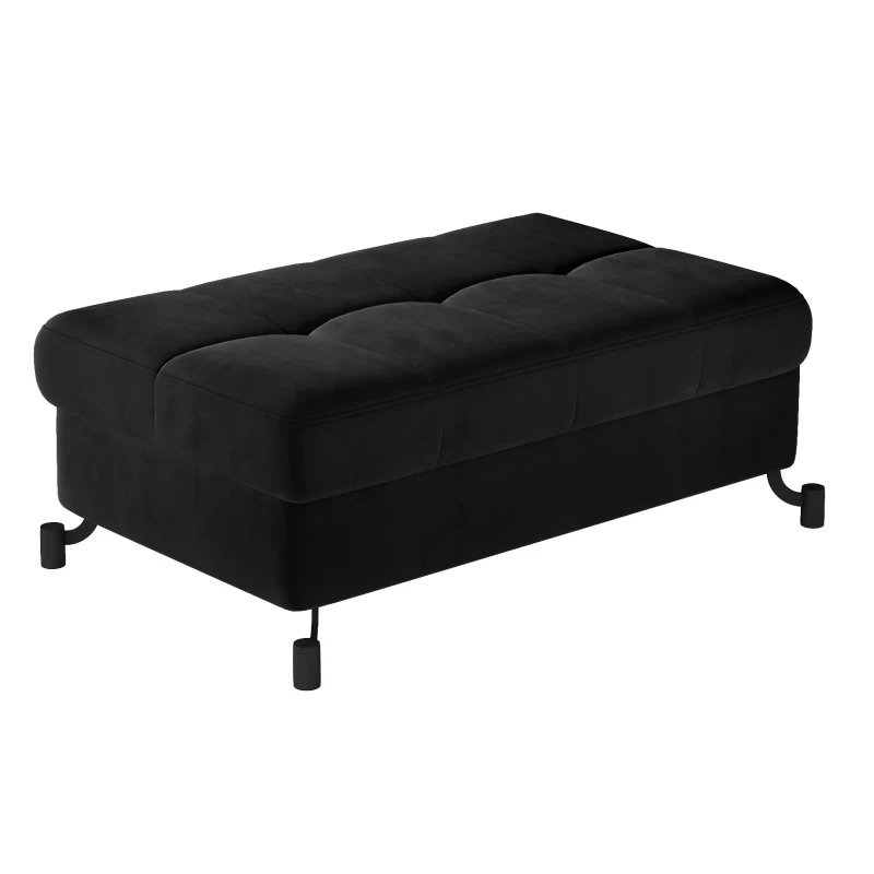 Stilvoller Hocker AZARI - schwarz 1